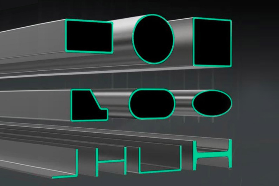 rectangular, oval, and other custom profiles