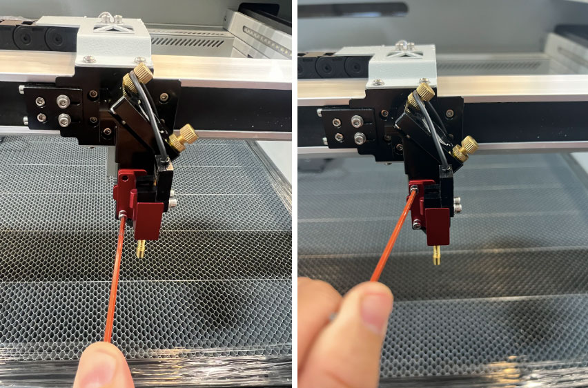 2.5mm Allen key tighting the lens housing