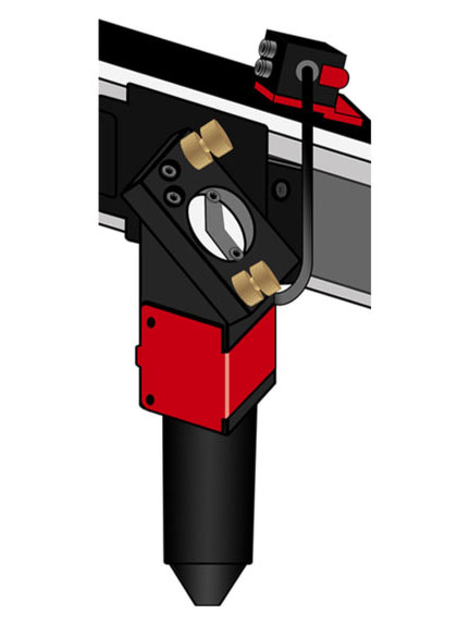 Extended nosecone and lens holder cartridge with a pre-installed 4-inch lens