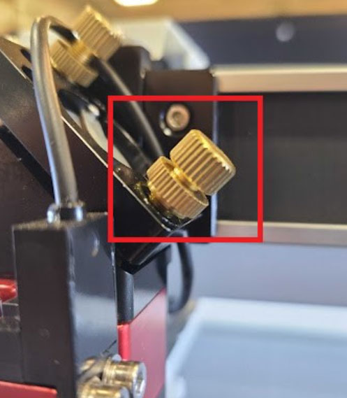 brass alignment knob and set screw