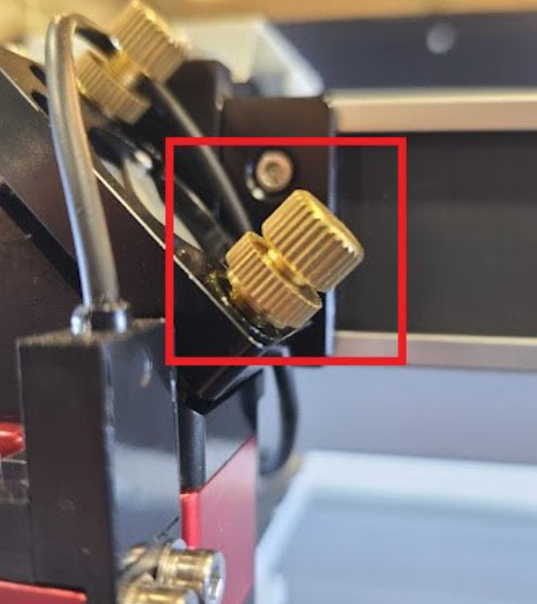 brass alignment knob and set screw