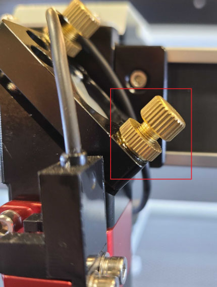 brass alignment knob and set screw