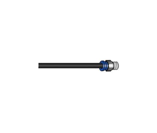 Black hose with 1/4 inch NPT to 6mm fitting