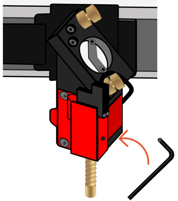 Set screw on the autofocus assembly
