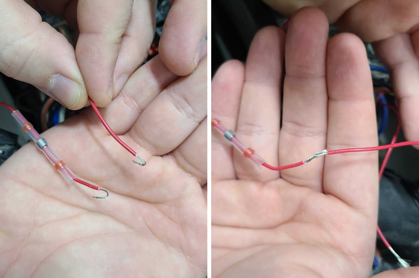 pinch to secure connection