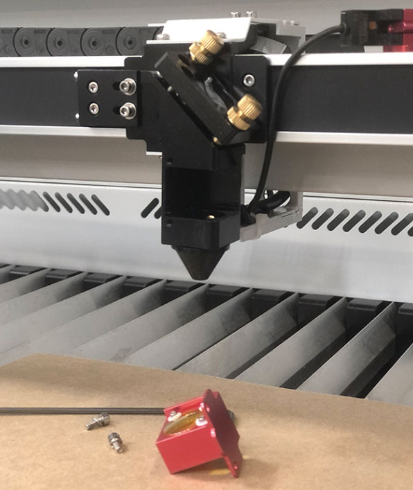 autofocus sensor gantry, lens holder cartridge on wood