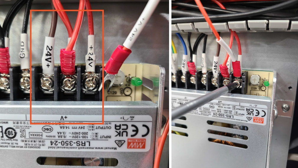 24V V+ and V+