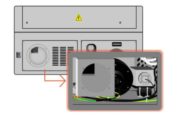 Rear of machine