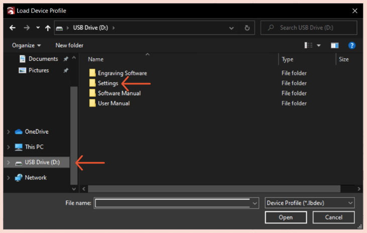Settings folder