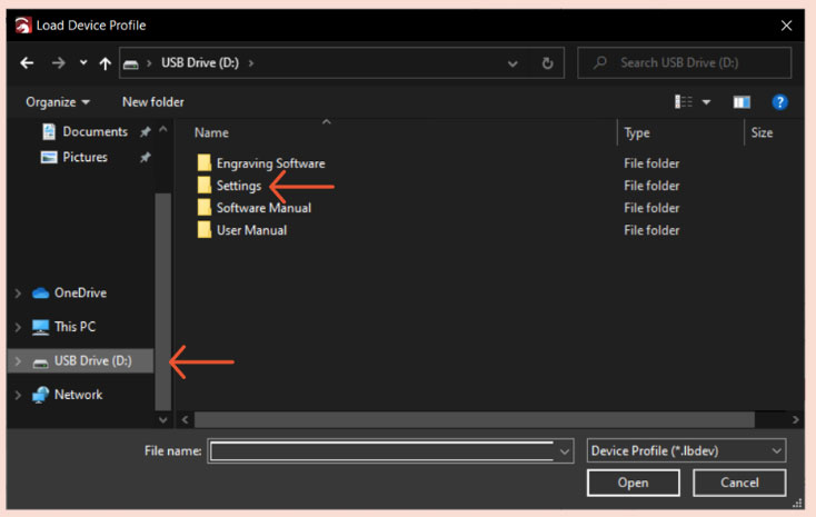 Settings folder