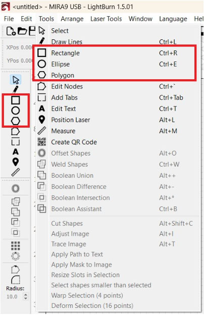 lightburn interface