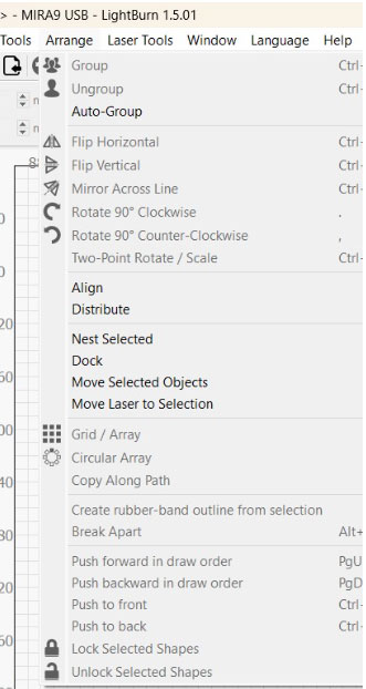 lightburn interface