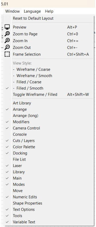 lightburn interface