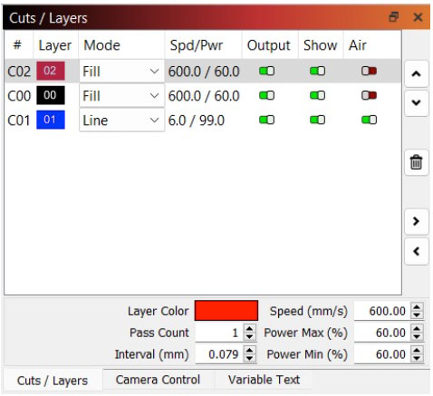 lightburn interface