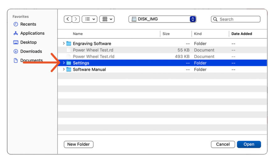 Settings file