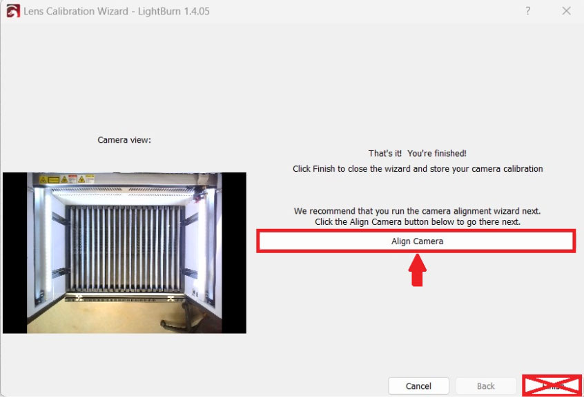 click Align Camera