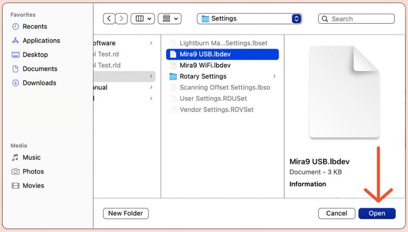file ending in USB.lbdev