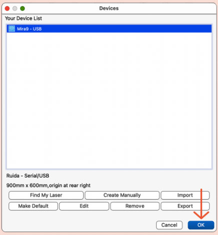 Devices list