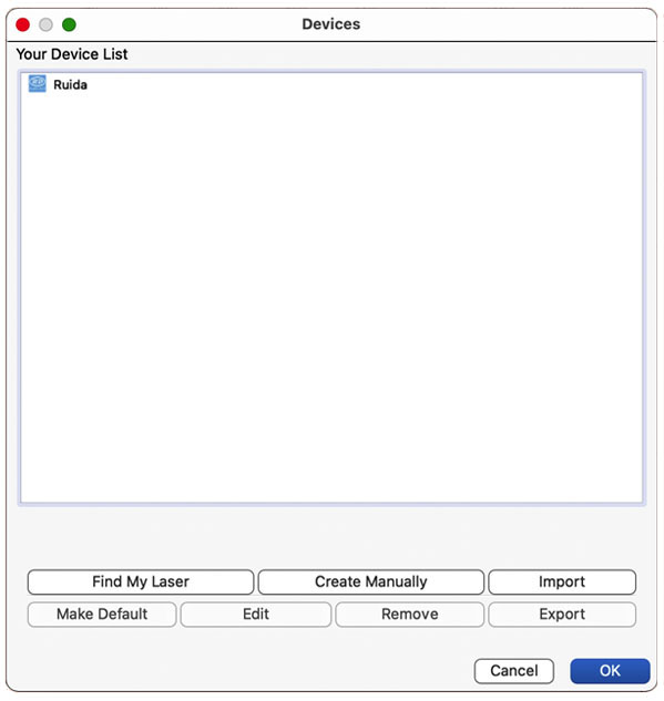 Devices window