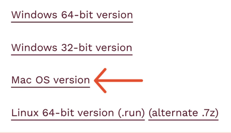 Mac OSX Version