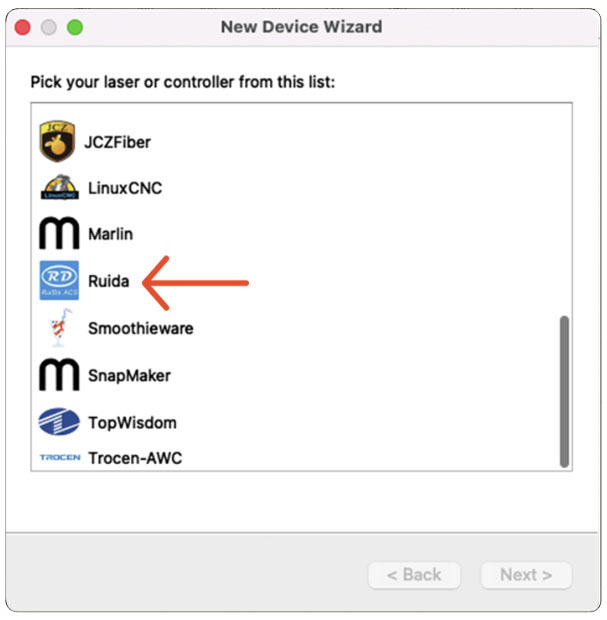 New Device Wizard window