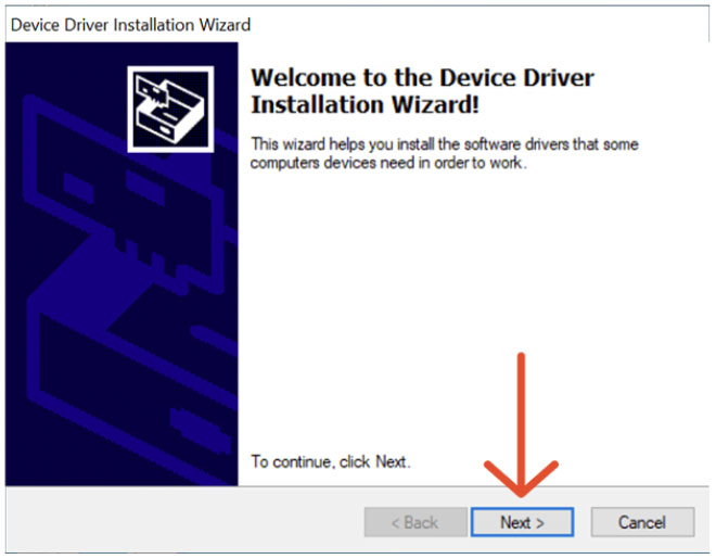 Device Driver Installation Wizard