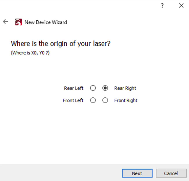 New Device Wizard window