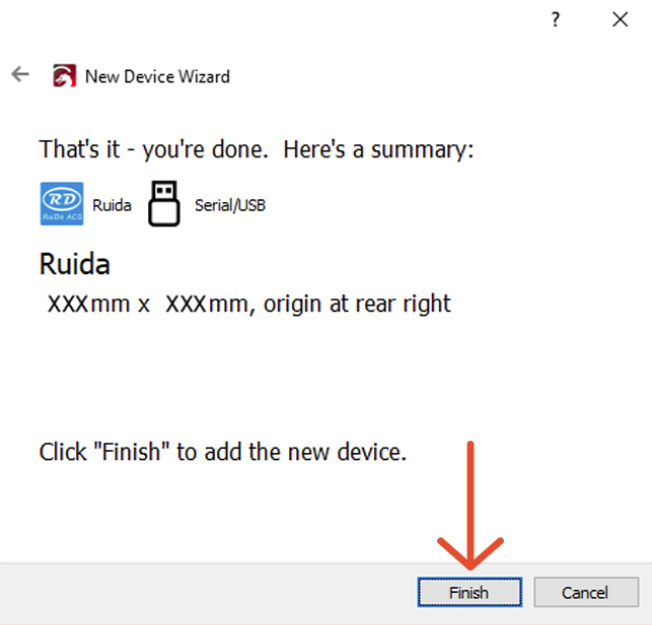 New Device Wizard window