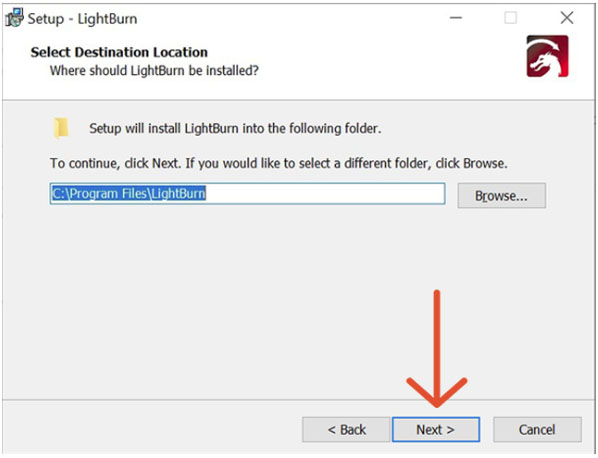 LightBurn Setup window