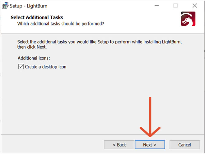 LightBurn Setup window
