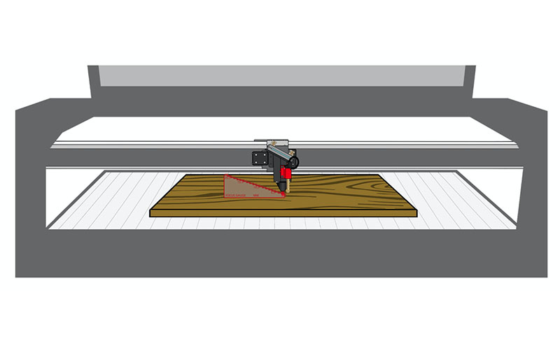 Focus gauge between the nozzle and workpiece