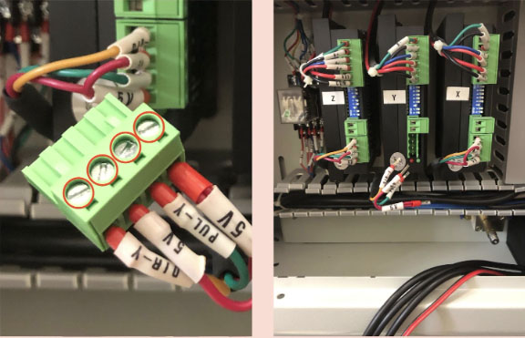 loosen screws on the terminal block and remove the wires