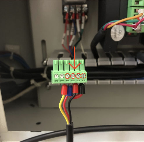 loosen screws on the terminal block