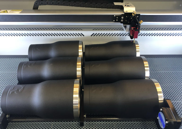 Six tumblers on Multi-Roller