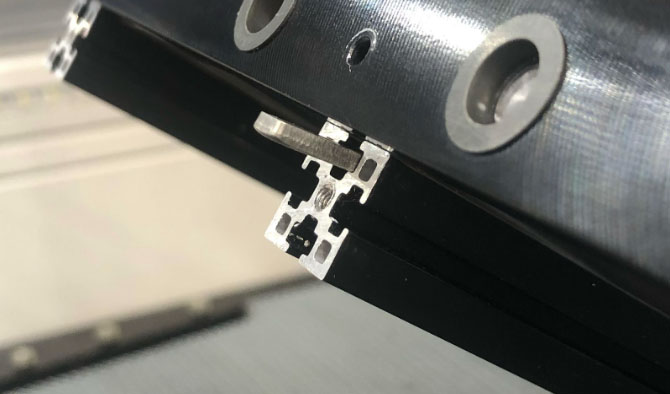 T-Slot Nut in the channel of the R-Beam