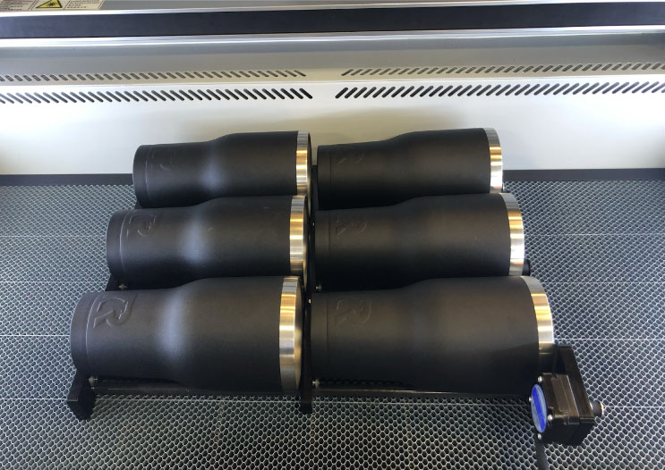 6 tumblers on Multi-Roller