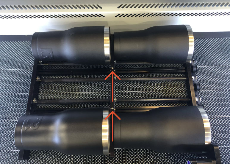 4 tumblers on the four corners of the Multi-Roller