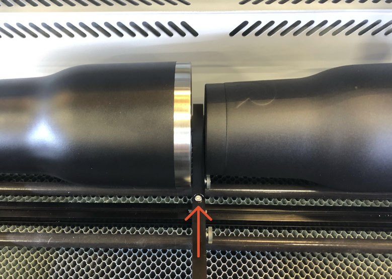 Close up of screws on center beam