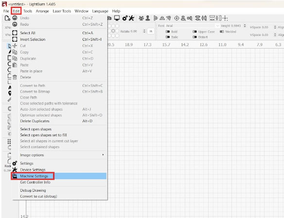 LightBurn - Machine Settings