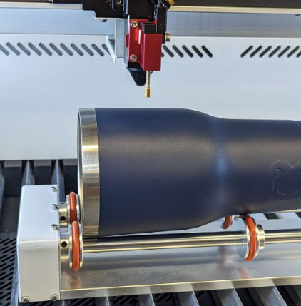 laserhead over cup