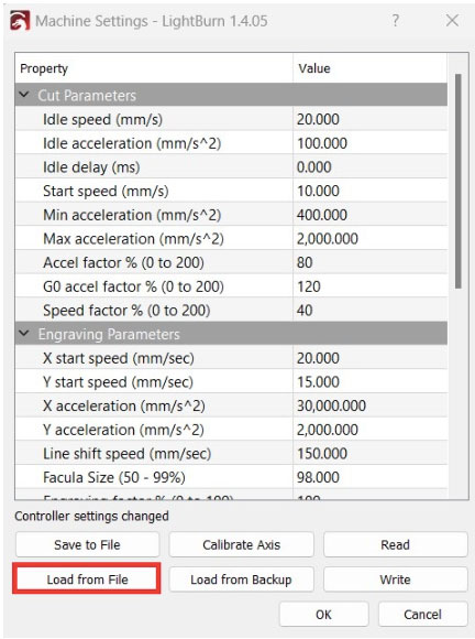 LightBurn - Load from File