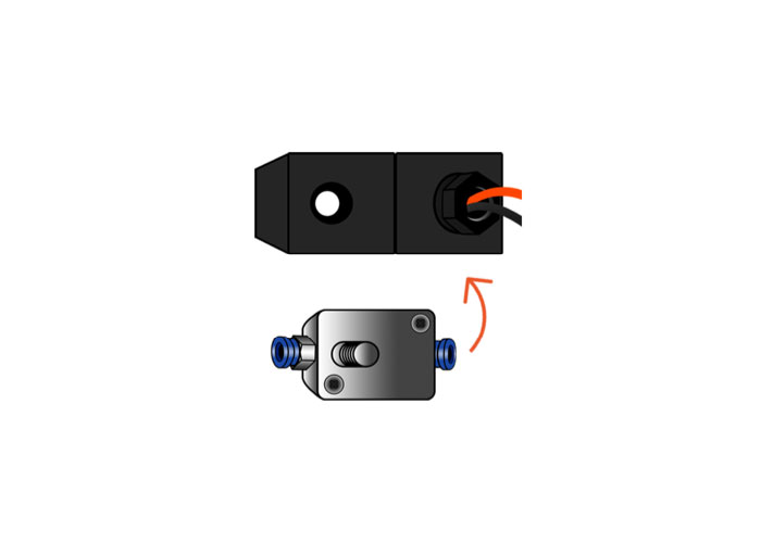 black electrical portion, silver valve body