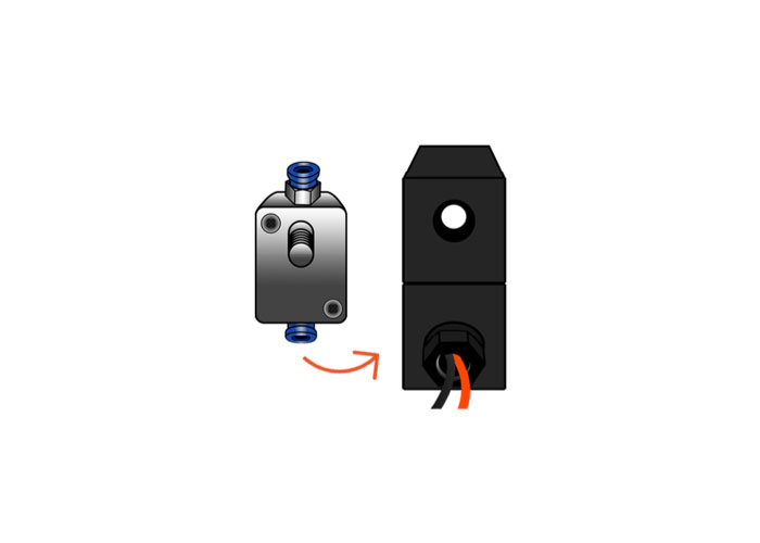 Black electrical portion, silver valve body